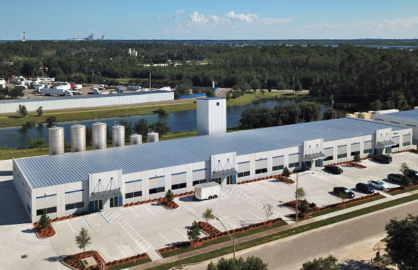 Aerial view of Florachem in Jacksonville, Florida