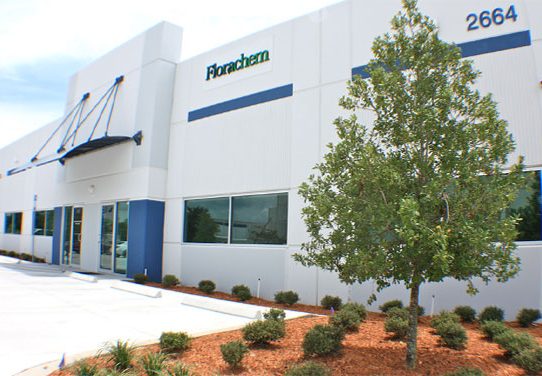 Exterior view of Florachem's production facility.
